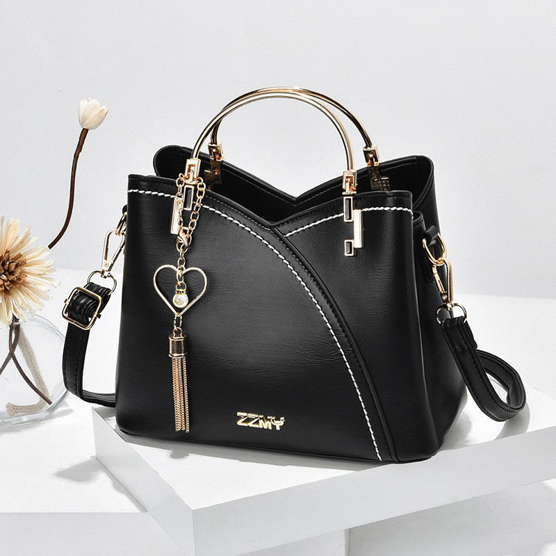 Trendy Handbag Korean Style Color Block Large Capacity Women's Bag Fashion Shoulder Crossbody Bag Wholesale Cross-border Bucket Bag - JINJASTYLE