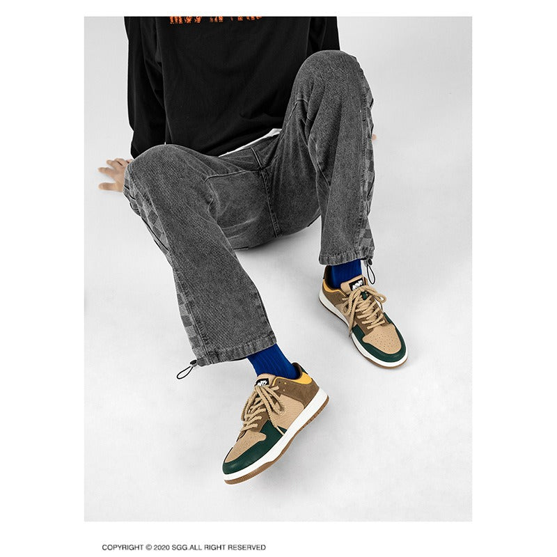 Scarpe da uomo ukiyo-e: nuove scarpe casual sportivo in stile retro con stampa a patchwork - JINJASTYLE