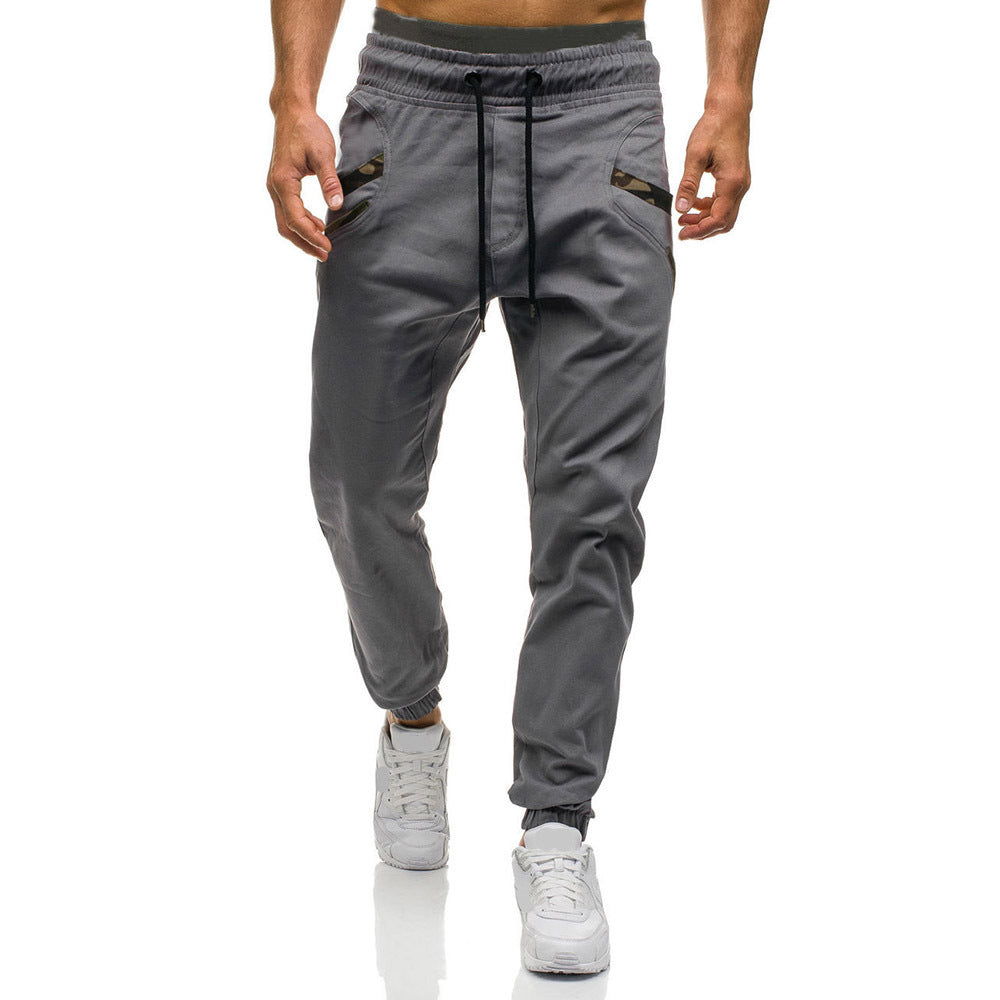 Pantaloni jogger fitness uomo in tinta unita per palestra, pantaloni lunghi casual per workout e sportività - JINJASTYLE