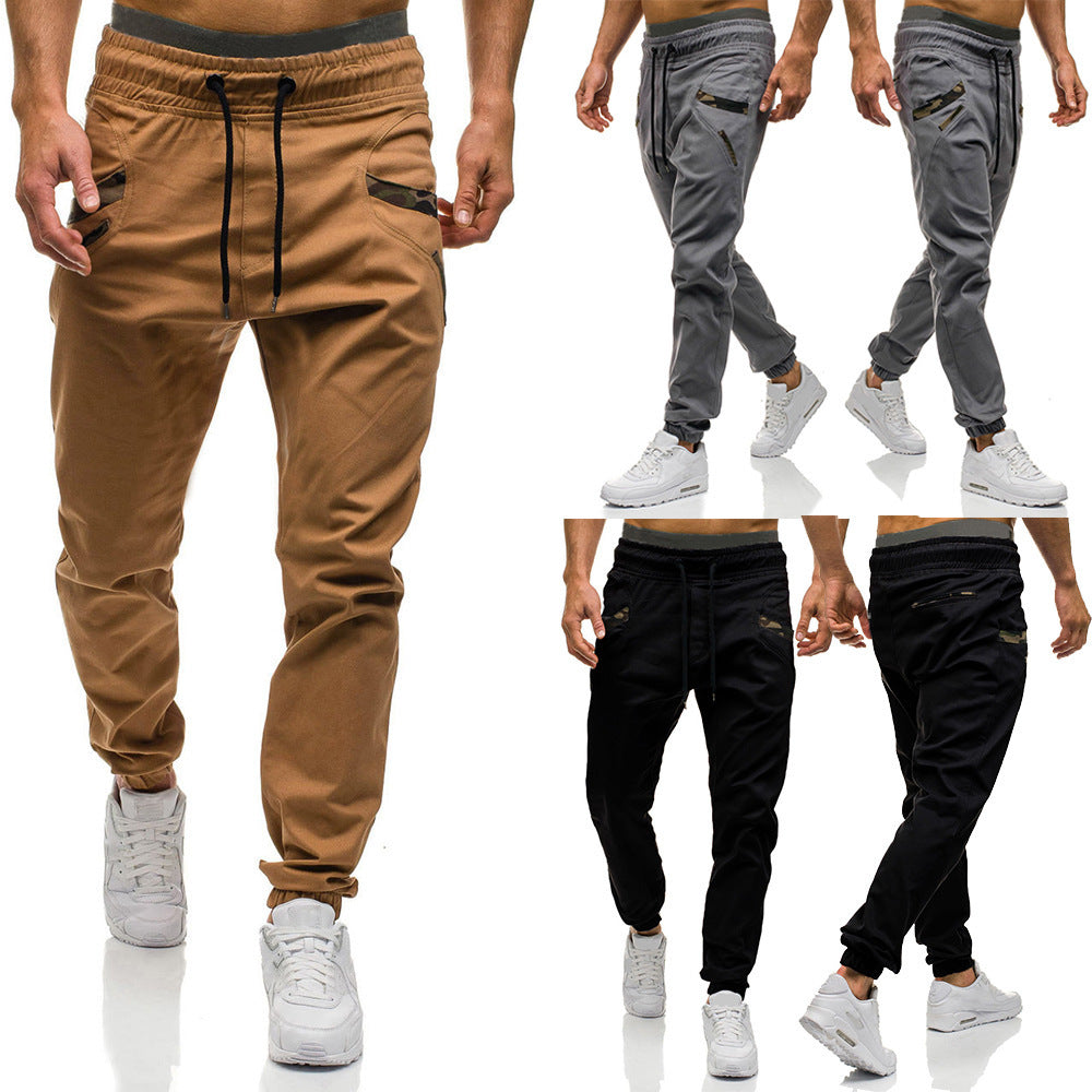 Pantaloni jogger fitness uomo in tinta unita per palestra, pantaloni lunghi casual per workout e sportività - JINJASTYLE