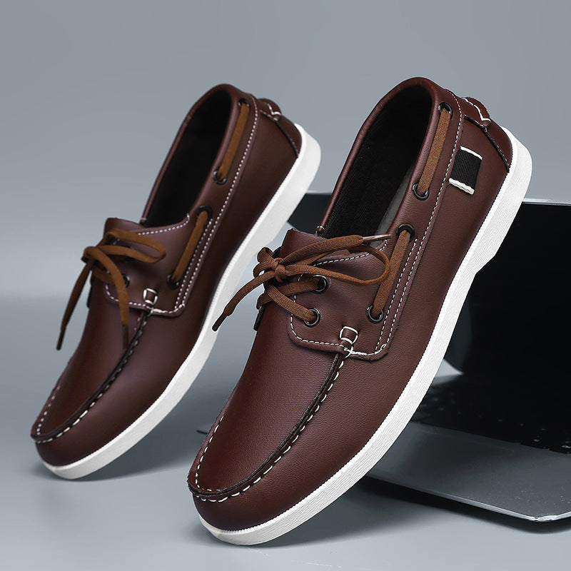 Scarpe da Uomo Estive Casuali con Cintura in Stile Britannico, Traspiranti e Versatili per Tempo Libero e Lavoro - JINJASTYLE