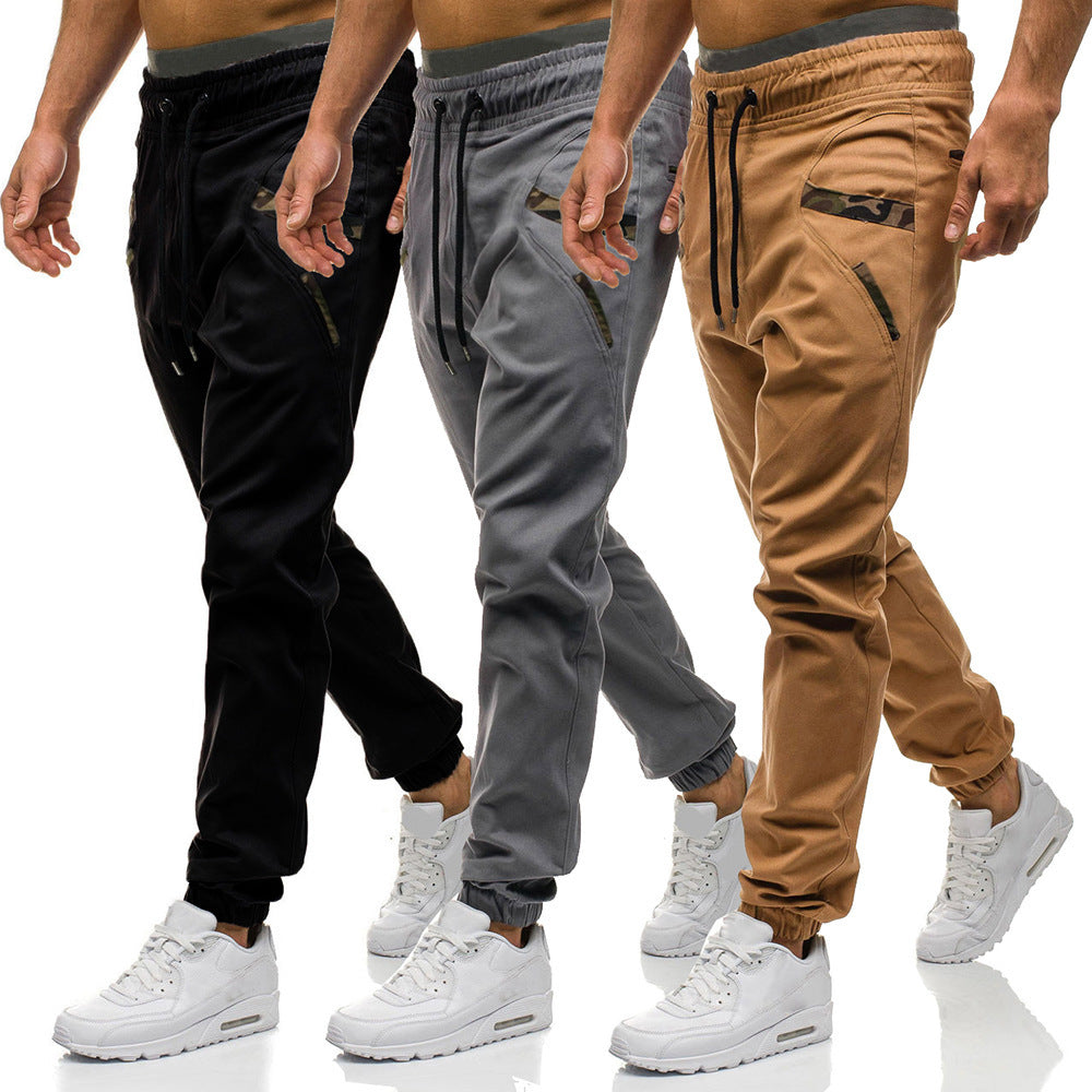 Pantaloni jogger fitness uomo in tinta unita per palestra, pantaloni lunghi casual per workout e sportività - JINJASTYLE