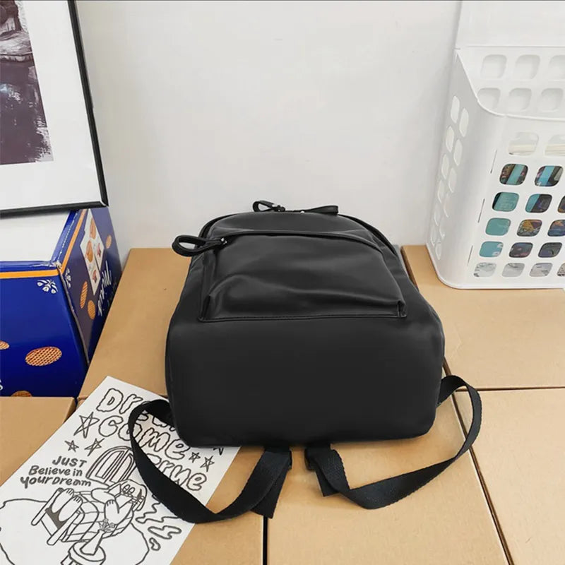 PU Leather Zip Backpack Bag - JINJASTYLE