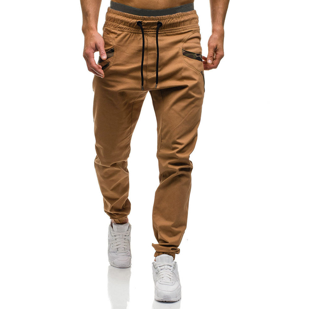 Pantaloni jogger fitness uomo in tinta unita per palestra, pantaloni lunghi casual per workout e sportività - JINJASTYLE