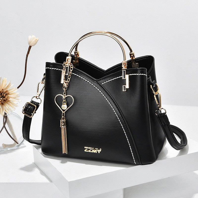 Trendy Handbag Korean Style Color Block Large Capacity Women's Bag Fashion Shoulder Crossbody Bag Wholesale Cross-border Bucket Bag - JINJASTYLE