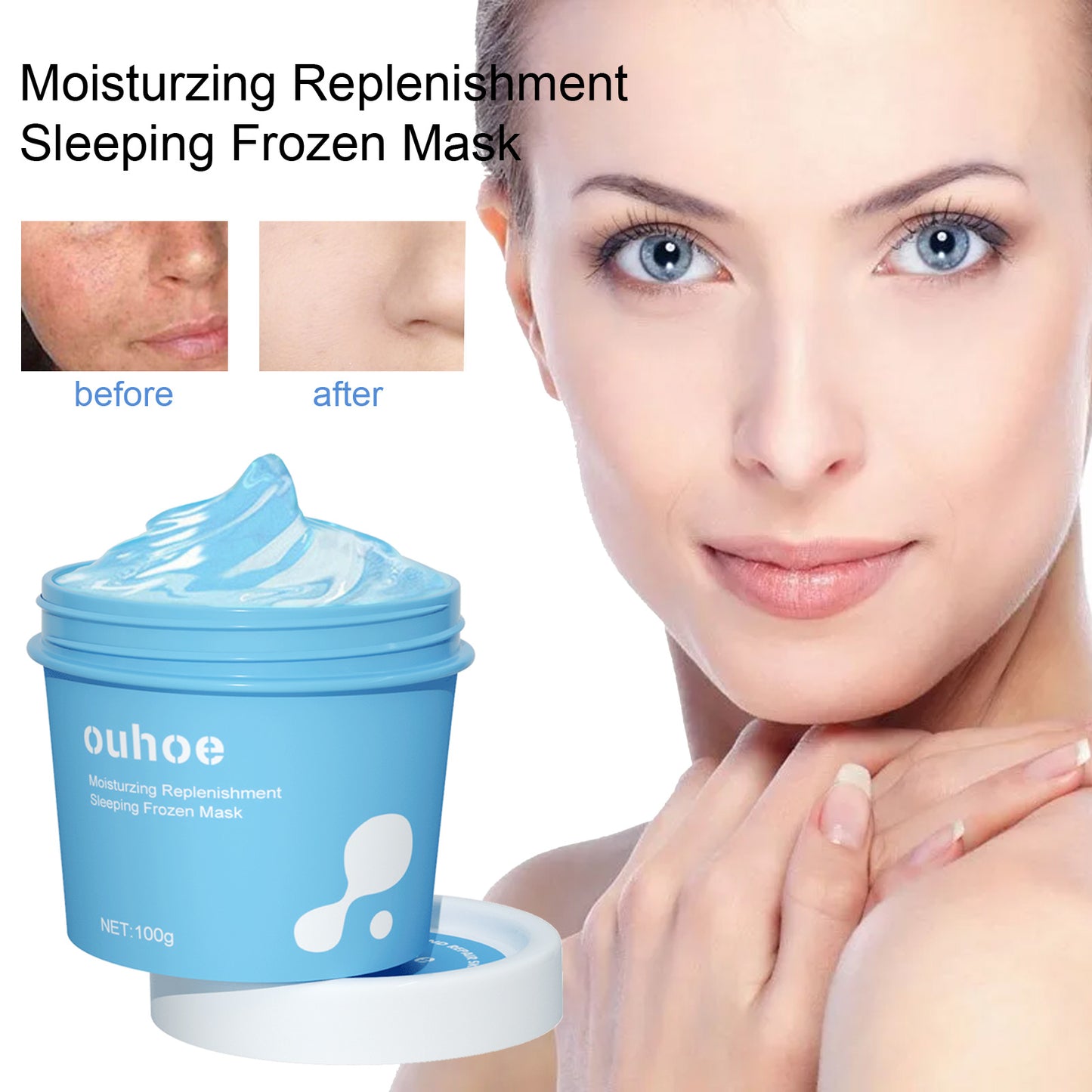 Hydrating And Moisturizing Sleep Frozen Mask, Shrink Pores Brightens Skin, Refreshes And Moisturizes Spread Mask - JINJASTYLE