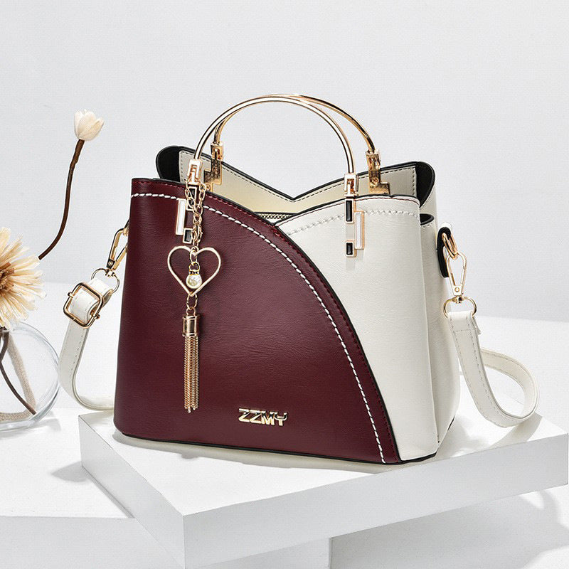 Trendy Handbag Korean Style Color Block Large Capacity Women's Bag Fashion Shoulder Crossbody Bag Wholesale Cross-border Bucket Bag - JINJASTYLE