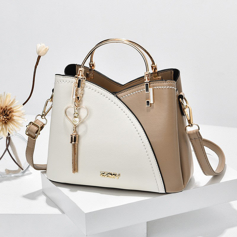 Trendy Handbag Korean Style Color Block Large Capacity Women's Bag Fashion Shoulder Crossbody Bag Wholesale Cross-border Bucket Bag - JINJASTYLE