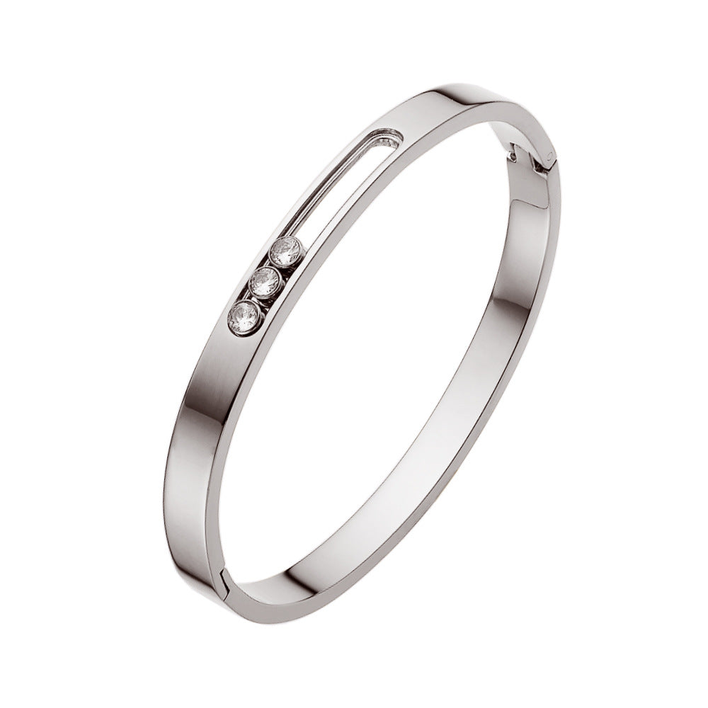 European and American titanium steel buckle women's bracelet INS style fashionable versatile bracelet - JINJASTYLE