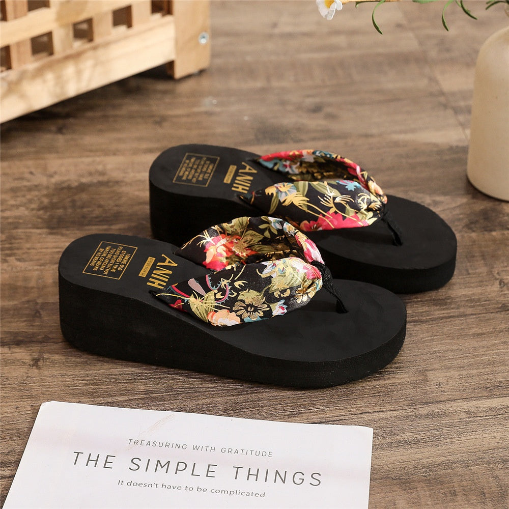 Sandali Estivi Donna Altezza Crescente, Stile Europeo e Americano, Tacco Piatto e Suola Spessa, Moda Nuova, Piccola Dimensione - JINJASTYLE