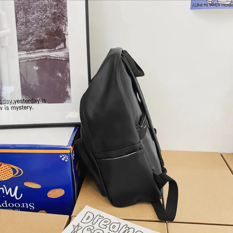PU Leather Zip Backpack Bag - JINJASTYLE