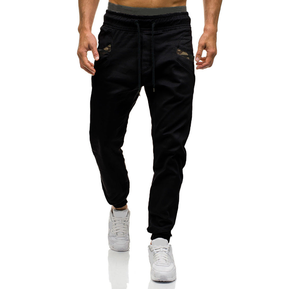 Pantaloni jogger fitness uomo in tinta unita per palestra, pantaloni lunghi casual per workout e sportività - JINJASTYLE