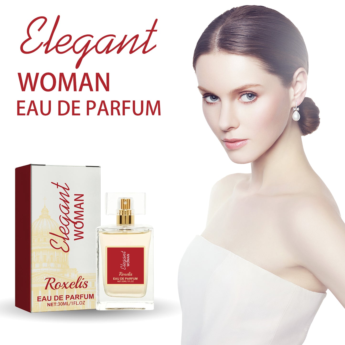 Elegant Woman Eau De Parfum, Natural Fresh Niche Light Elegant Flower Fruit Fragrance Wrist Behind Ear Lasting Fragrance Dating Atmosphere Perfume - JINJASTYLE