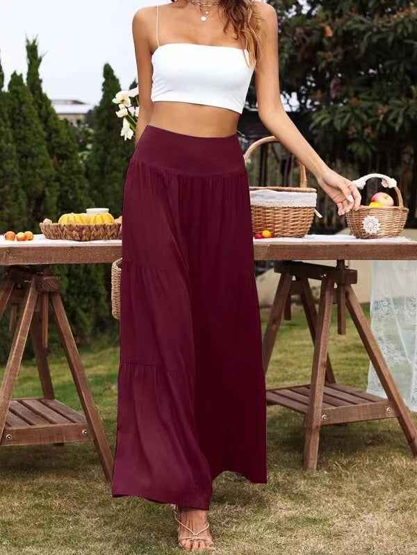 Summer Leisure Wide Leg Cotton and Hemp Explosion High Waist Loose Pants Women's Pants