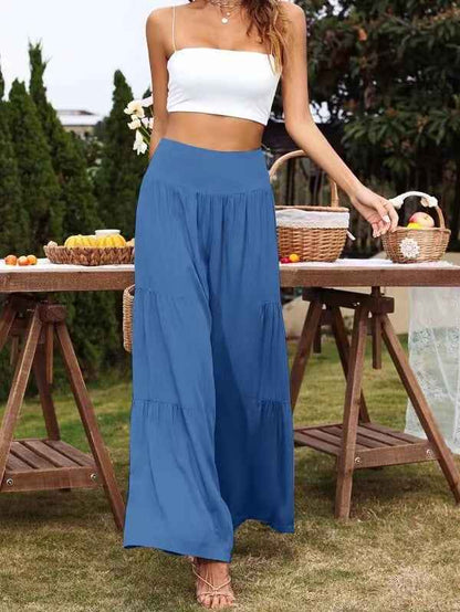 Summer Leisure Wide Leg Cotton and Hemp Explosion High Waist Loose Pants Women's Pants