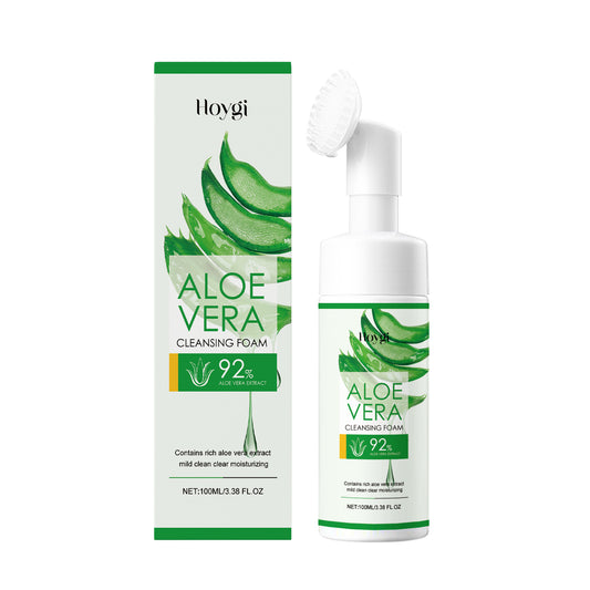 Aloe Vera Cleansing Foam Face Gently Cleanses Skin And Pores, Hydrates And Controls Oil, Moisturizes And Is Not Tight - JINJASTYLE
