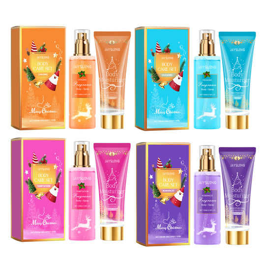 Set di Cura del Corpo Natalizio: Spray Deodorante e Lozione Corpo per una Fragranza Festiva Duratura - JINJASTYLE