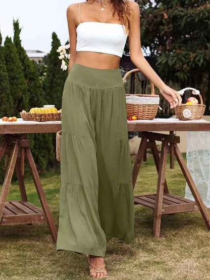 Summer Leisure Wide Leg Cotton and Hemp Explosion High Waist Loose Pants Women's Pants